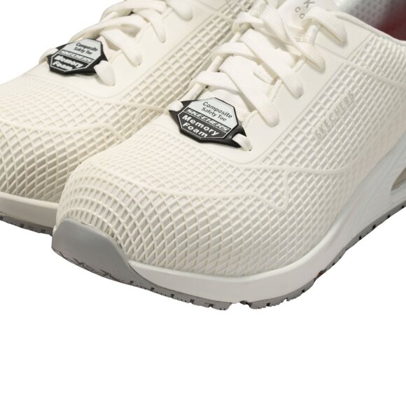 Skechers Work Uno SR Composite Toe Color White Women's Shoes Size 9 B - Medium - Picture 10 of 11